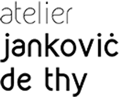 Logo de l'atelier Janković de Thy, nom en minuscules sur trois lignes